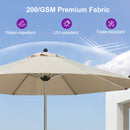 PURPLE LEAF Hailar Deluxe Aluminum Market Umbrella, Outdoor Table Umbrella for Patio, Porch