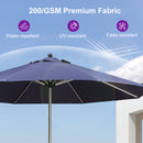 PURPLE LEAF Hailar Deluxe Aluminum Market Umbrella, Outdoor Table Umbrella for Patio, Porch