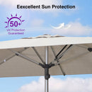 PURPLE LEAF 2/4/6 Set Semi-Auto Patio Table Umbrellas with Base for Outdoor Commercial