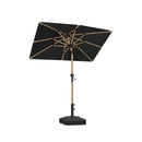 PURPLE LEAF Patio Market Umbrella Aluminum Outdoor Table Umbrella with Wood Color