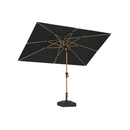 PURPLE LEAF Patio Market Umbrella Aluminum Outdoor Table Umbrella with Wood Color