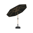 PURPLE LEAF Patio Market Umbrella Aluminum Outdoor Table Umbrella with Wood Color