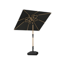 PURPLE LEAF Patio Market Umbrella Aluminum Outdoor Table Umbrella with Wood Color