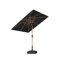 PURPLE LEAF Patio Market Umbrella Aluminum Outdoor Table Umbrella with Wood Color