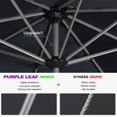 PURPLE LEAF Hailar Deluxe Aluminum Market Umbrella, Outdoor Table Umbrella for Patio, Porch