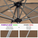 PURPLE LEAF Hailar Deluxe Aluminum Market Umbrella, Outdoor Table Umbrella for Patio, Porch