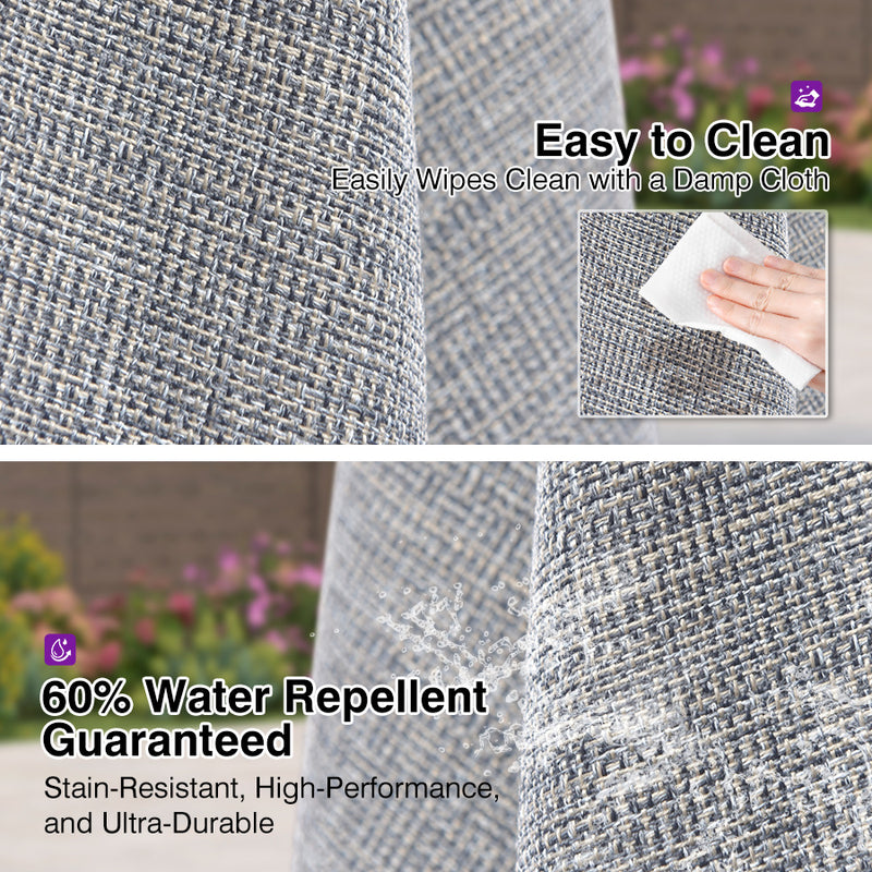 PURPLE LEAF 2/4/6 Set Semi-Auto Patio Table Umbrellas with Base for Outdoor Commercial