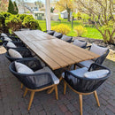 PURPLE LEAF Teak Patio Dining Set with Cushions and Pillow All-Weather Wicker Patio Table Set for Garden, Deck, and Yard