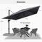 PURPLE LEAF Affordable Patio Umbrella with Base, Square and Rectangular Outdoor Umbrella
