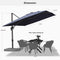 PURPLE LEAF Affordable Patio Umbrella with Base, Square and Rectangular Outdoor Umbrella