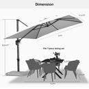 PURPLE LEAF Affordable Patio Umbrella with Base, Square and Rectangular Outdoor Umbrella