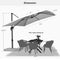 PURPLE LEAF Affordable Patio Umbrella with Base, Square and Rectangular Outdoor Umbrella