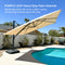 PURPLE LEAF Outdoor Sun Heavy Duty Cantilever Umbrella for Patio, Porch, Beach