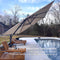 PURPLE LEAF Outdoor Sun Heavy Duty Cantilever Umbrella for Patio, Porch, Beach