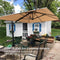 PURPLE LEAF Outdoor Sun Heavy Duty Cantilever Umbrella for Patio, Porch, Beach