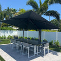 PURPLE LEAF Outdoor Sun Heavy Duty Cantilever Umbrella for Patio, Porch, Beach