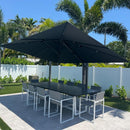 PURPLE LEAF Outdoor Sun Heavy Duty Cantilever Umbrella for Patio, Porch, Beach