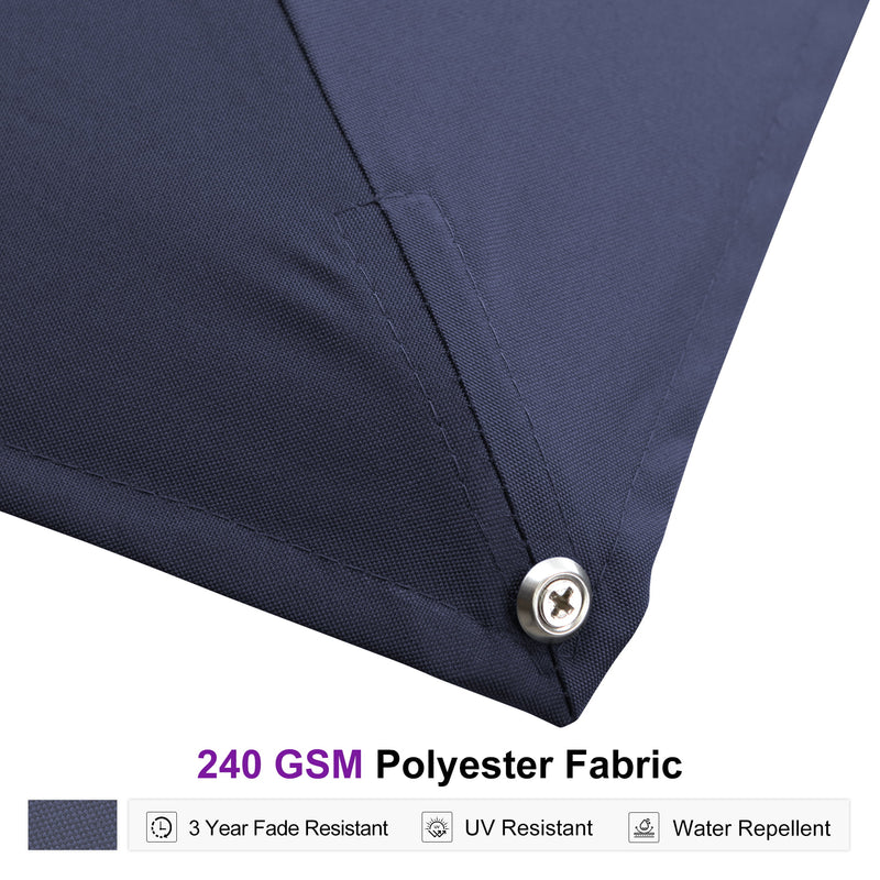 PURPLE LEAF Outdoor Sun Heavy Duty Cantilever Umbrella for Patio, Porch, Beach