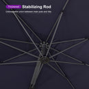 PURPLE LEAF Outdoor Sun Heavy Duty Cantilever Umbrella for Patio, Porch, Beach