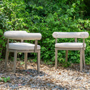 PURPLE LEAF Patio Dining Chair Set Set of 2 with Olefin Cushion Bistro Set and Aluminum  Frame for Deck Kitchen Garden