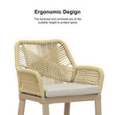 PURPLE LEAF Outdoor Dining Chair Set of 2 All-Weather Rattan Modern Dining Chair with Aluminum Frame for Kitchen Backyard Deck