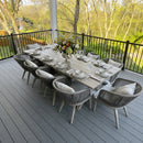 PURPLE LEAF Patio Dining Sets Aluminum Frame and Handwoven Wicker Chairs Set for Garden Deck, Cushions and Pillows included