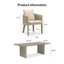 PURPLE LEAF Sanori Outdoor Dining Set Luxury Aluminum Patio Table and Dining Chairs Set with  Olefin Fabric Cushions and Pillows for Deck Garden