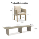 PURPLE LEAF Sanori Outdoor Dining Set Luxury Aluminum Patio Table and Dining Chairs Set with  Olefin Fabric Cushions and Pillows for Deck Garden
