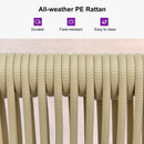 PURPLE LEAF 2 Pieces Patio Dining Chairs Set outdoor wicker dining chairs with Cushions for Garden Kitchen