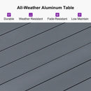 PURPLE LEAF 7/9/11 Pieces Outdoor Dining Set Aluminum Table & Wicker Rattan Chairs Modern Patio Furniture Set for Deck