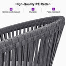PURPLE LEAF 7/9/11 Pieces Outdoor Dining Set Aluminum Table & Wicker Rattan Chairs Modern Patio Furniture Set for Deck
