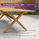 PURPLE LEAF 7/9/11 Pieces Outdoor Dining Set Aluminium Dining Table and Woven Rattan Chairs Dining Furniture Set with Cushions for Deck Patio Champagne
