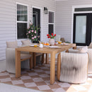 PURPLE LEAF Byron Outdoor Dining Set with Blended Olefin Cushion Aluminum Luxury Patio Furniture Dining Set All Weather Wicker Dining Sets for Backyard Deck, Teak
