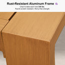 PURPLE LEAF Outdoor Dining Set with Blended Olefin Cushion Aluminum Luxury Patio Furniture Dining Set All Weather Wicker Dining Sets for Backyard Deck, Teak