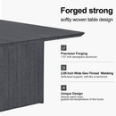 PURPLE LEAF Sanori Outdoor Dining Set Luxury Aluminum Patio Table and Dining Chairs Set with  Olefin Fabric Cushions and Pillows for Deck Garden