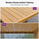 PURPLE LEAF Outdoor Dining Set with Blended Olefin Cushion Aluminum Luxury Patio Furniture Dining Set All Weather Wicker Dining Sets for Backyard Deck, Teak