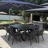 PURPLE LEAF Outdoor Dining Set All-Weather PE Rattan Outdoor Patio Furniture Set with Aluminum Frame