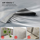 PURPLE LEAF Patio Furniture Cover Waterproof Heavy Duty TPU Coating Tear-Resistant Fabric for Outdoor Rectangular Dining Set