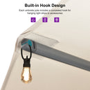 PURPLE LEAF Double-Sided Market Umbrella Large Rectangular Patio Umbrellas with Base