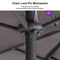 PURPLE LEAF Double-Sided Outdoor Market Table Umbrella with Base for Pool