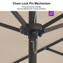 PURPLE LEAF Double-Sided Outdoor Market Table Umbrella with Base for Pool