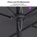 PURPLE LEAF Double-Sided Outdoor Market Table Umbrella with Base for Pool