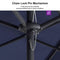 PURPLE LEAF Double-Sided Outdoor Market Table Umbrella with Base for Pool