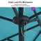 PURPLE LEAF Double-Sided Outdoor Market Table Umbrella with Base for Pool