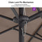 PURPLE LEAF Double-Sided Outdoor Market Table Umbrella with Base for Pool