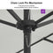 PURPLE LEAF Double-Sided Outdoor Market Table Umbrella with Base for Pool