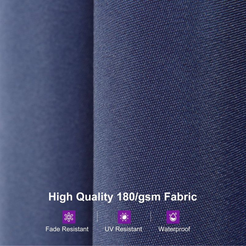 PURPLE LEAF Double-Sided Market Umbrella Large Rectangular Patio Umbrellas with Base