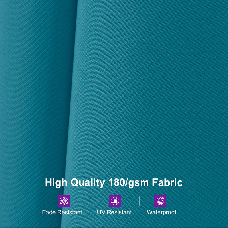 PURPLE LEAF Double-Sided Market Umbrella Large Rectangular Patio Umbrellas with Base