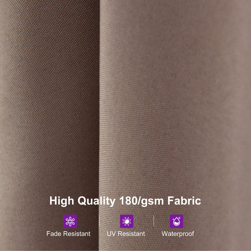 PURPLE LEAF Double-Sided Market Umbrella Large Rectangular Patio Umbrellas with Base