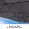 PURPLE LEAF Double-Sided Outdoor Market Table Umbrella with Base for Pool